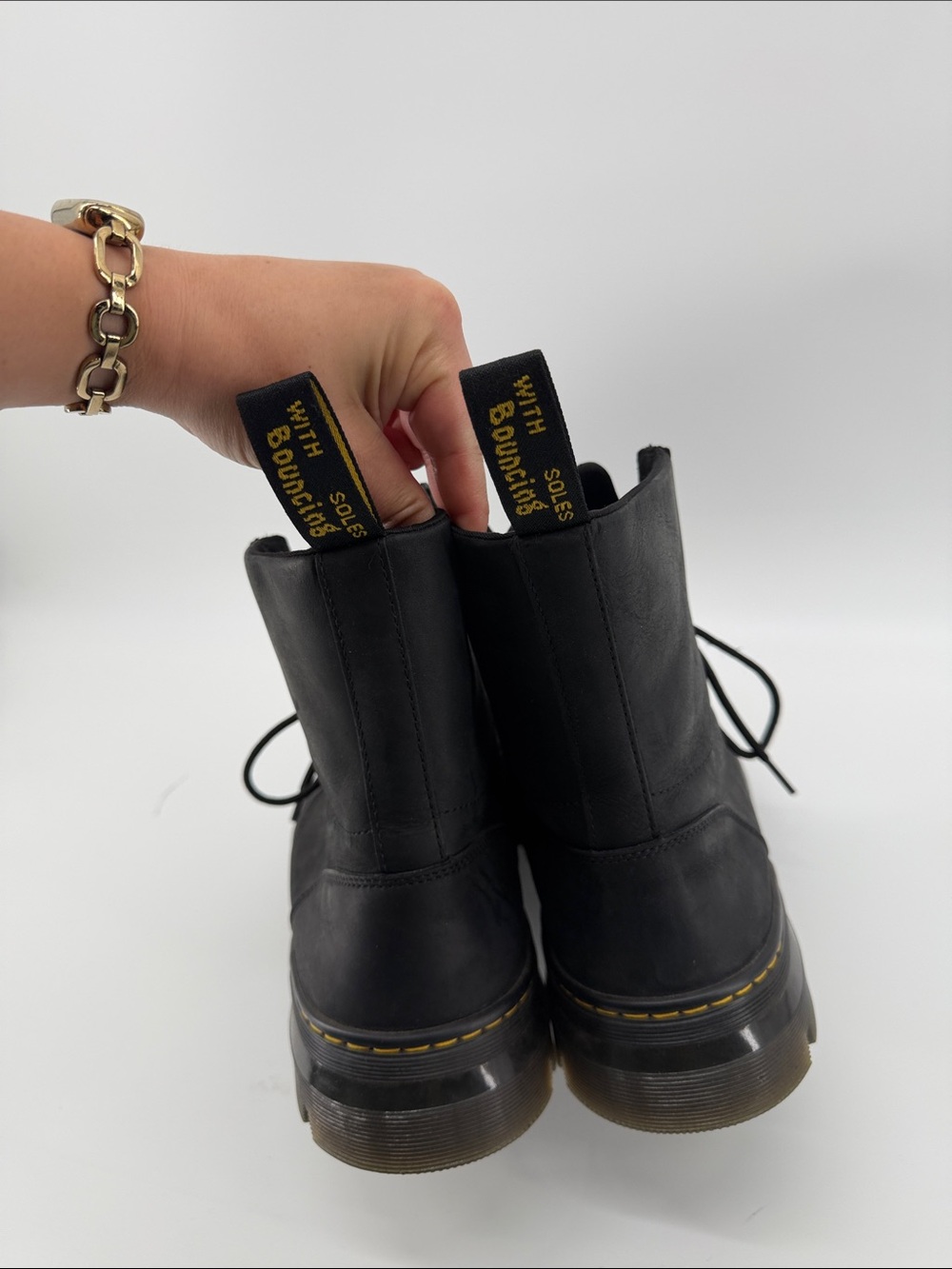 Dr. Martens Combs Boot in Black 13 MENS S61 - Picture 4 of 8